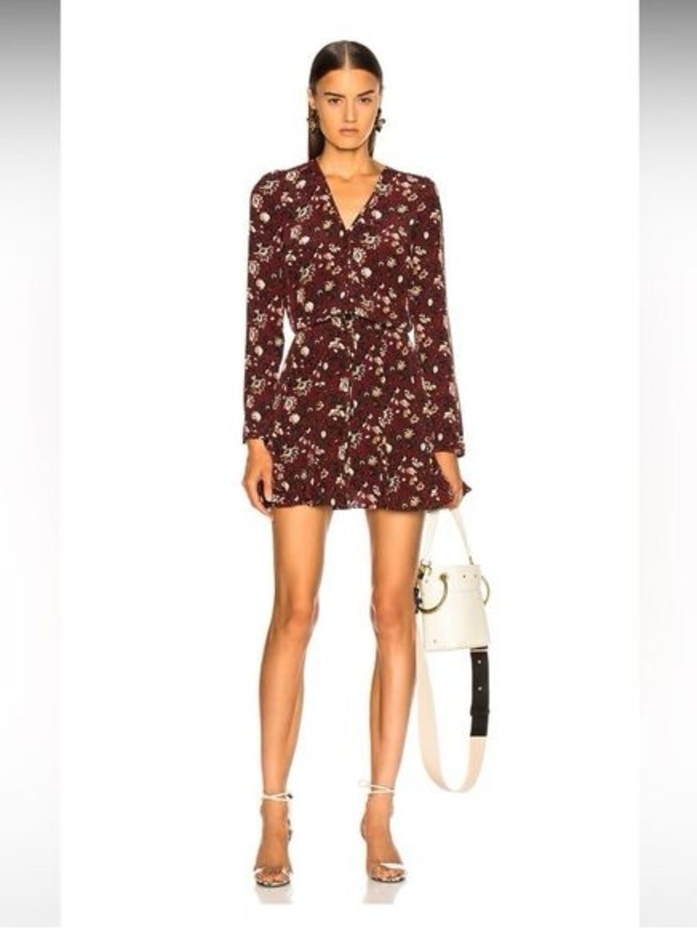 Veronica Beard Riggins Long Sleeve Silk Mini Dress